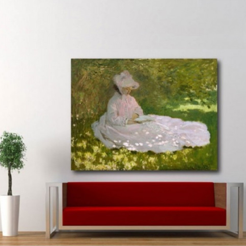 Πίνακας σε καμβά με Ζωγραφική Claude Monet Springtime
